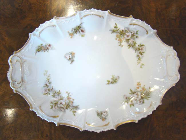 A beautiful large (16") French Limoges bone china serving platter circa 1880